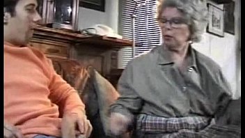 Granny German Lady Sucks Grandson Caught Jacking Off